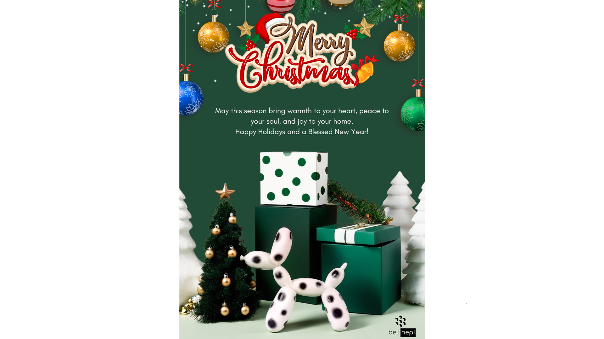 Natal penuh makna dengan Balloon Dog by Beli Hepi